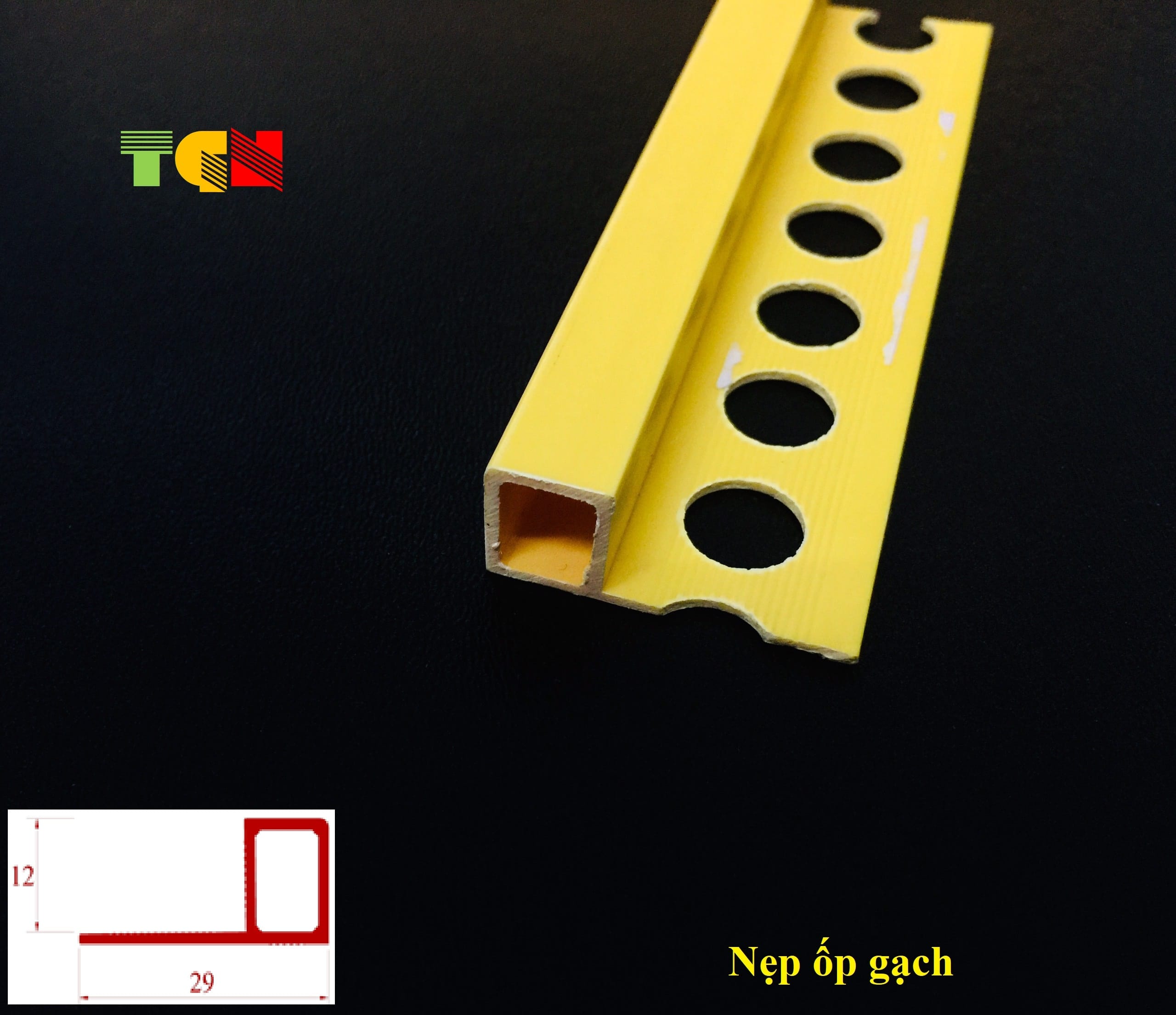 Nẹp Nhựa Ốp Gạch YS12 Dạng Vuông