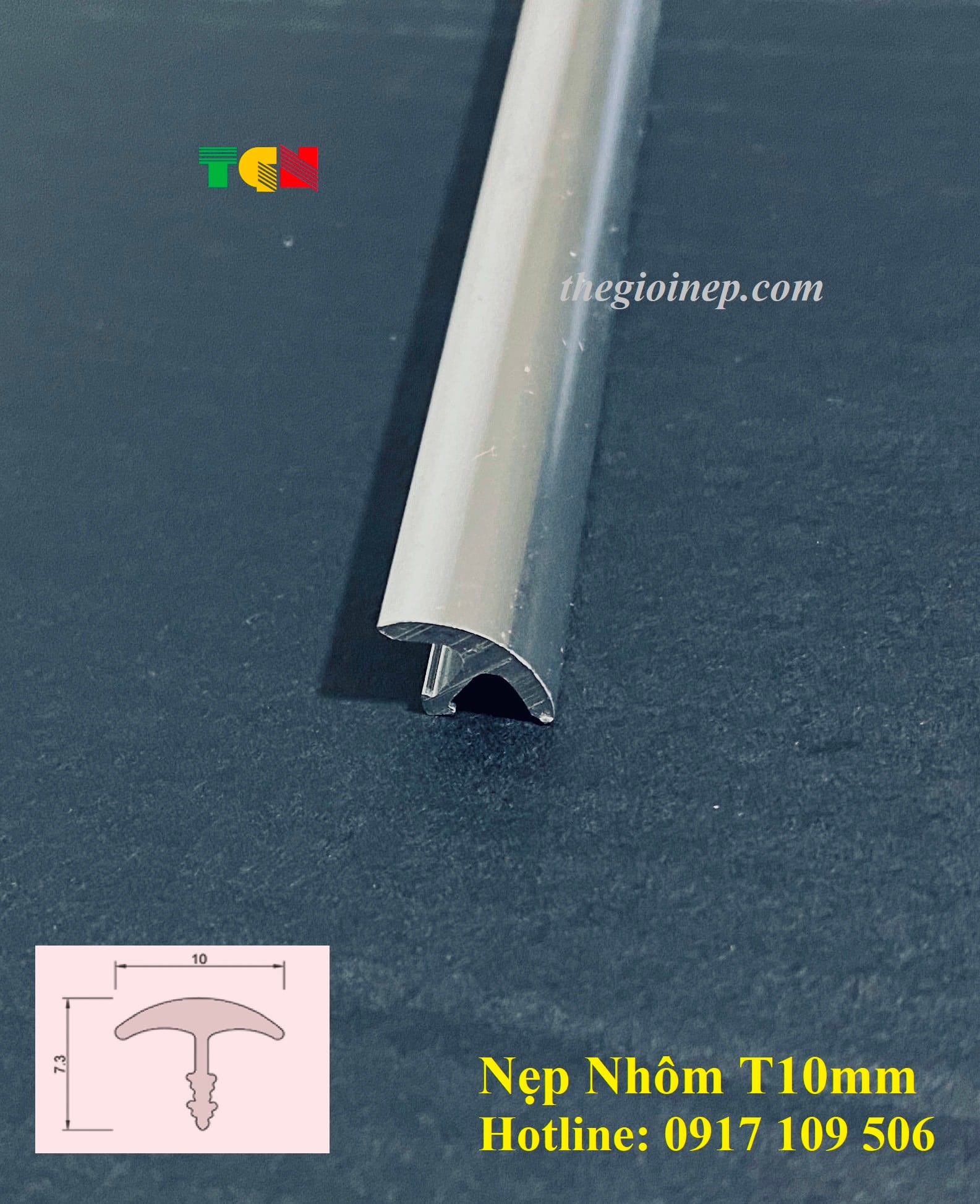 Nẹp Nhôm VT10mm