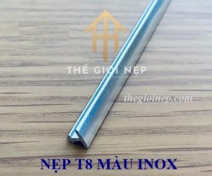 Nẹp Nhôm T 8mm Màu Inox