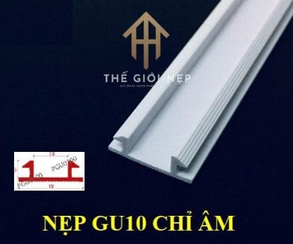 Nẹp Chỉ Âm Tường GU10mm Màu Trắng