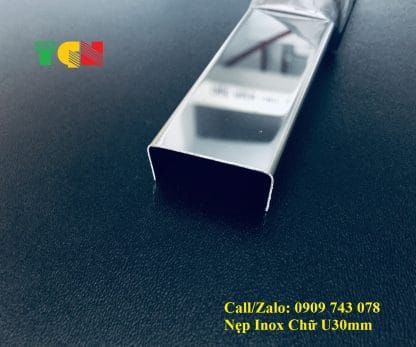 Nẹp U30 Inox Trắng Gương UR