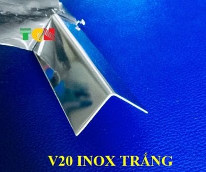 Nẹp Inox V20mm Trắng Gương CR