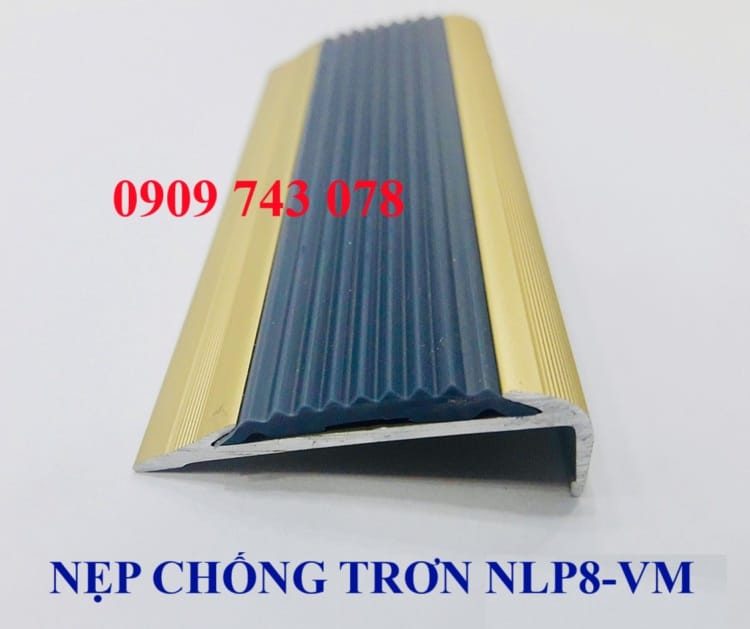 Nẹp Nhôm Chống Trơn NLP8 Vàng Mờ