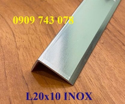 Nẹp Nhôm L20x10 Màu Inox