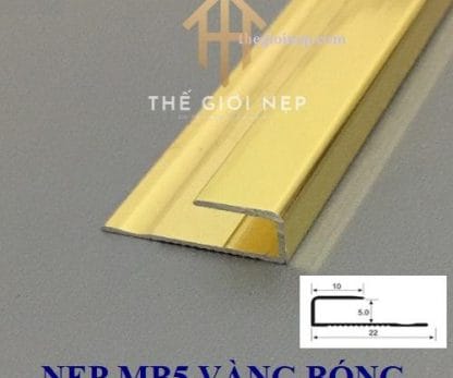 Nẹp Nhôm MB5 Vàng Bóng Sàn Thảm