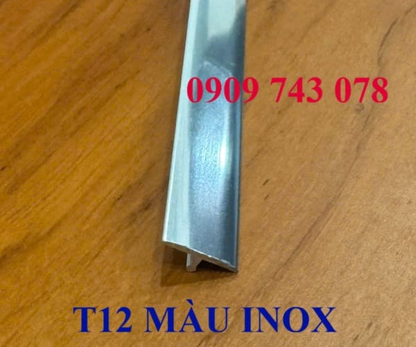 Nẹp T12 Nhôm Màu Inox