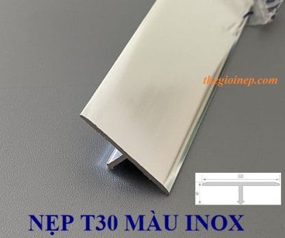 Nẹp Nhôm T30mm Màu Inox