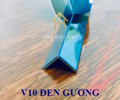 Nẹp Inox V10mm Đen Gương CB