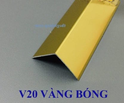 Nẹp V20 Nhôm Vàng Bóng