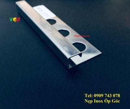 Nẹp Inox Góc Vuông Trắng Gương