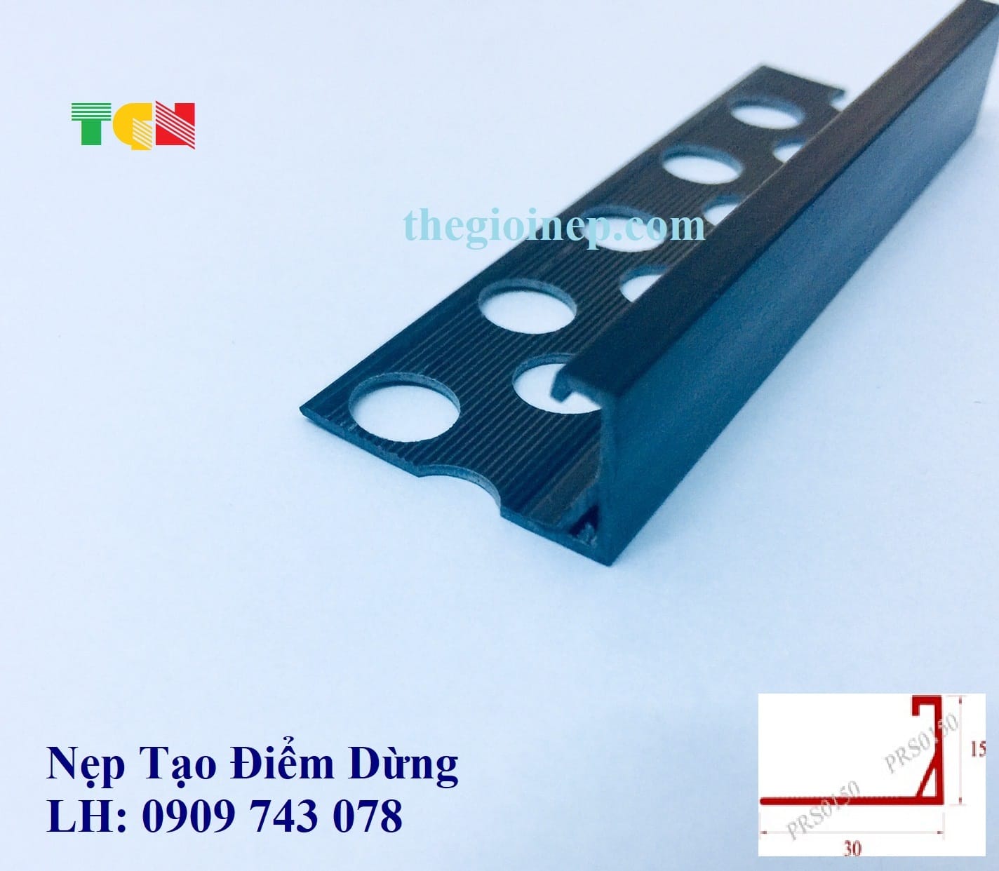 Nẹp điểm dừng chặn vữa RS15