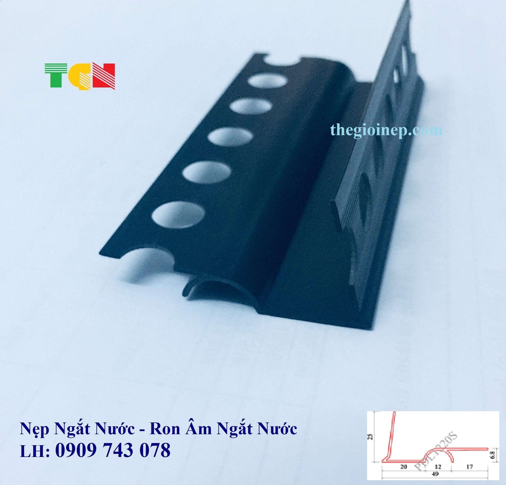 Nẹp Chỉ Nước DL20 Đen