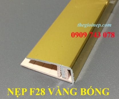Nẹp Nhôm F28 Vàng Bóng