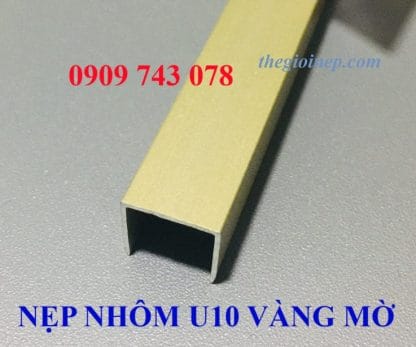 Alternative view of Nẹp Nhôm U10mm Vàng Mờ