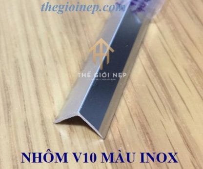 Nẹp Nhôm V10mm Màu Inox