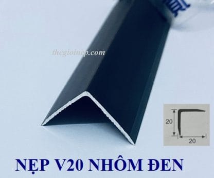 Nẹp Nhôm V20mm Màu Đen