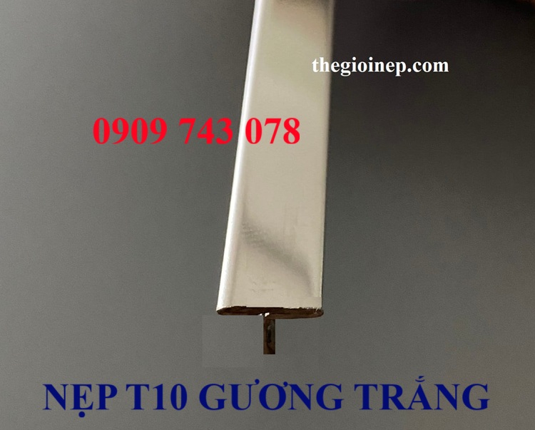 Nẹp T10 Inox 304 Trắng Gương