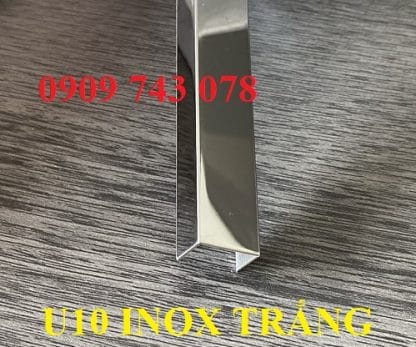 Nẹp U10 Inox Trắng Gương CB