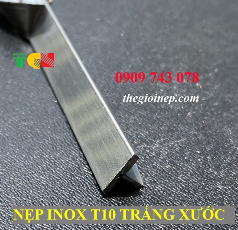 Nẹp Inox T10 Xước Trắng