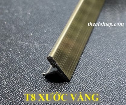 Nẹp T 8mm Inox Vàng Xước