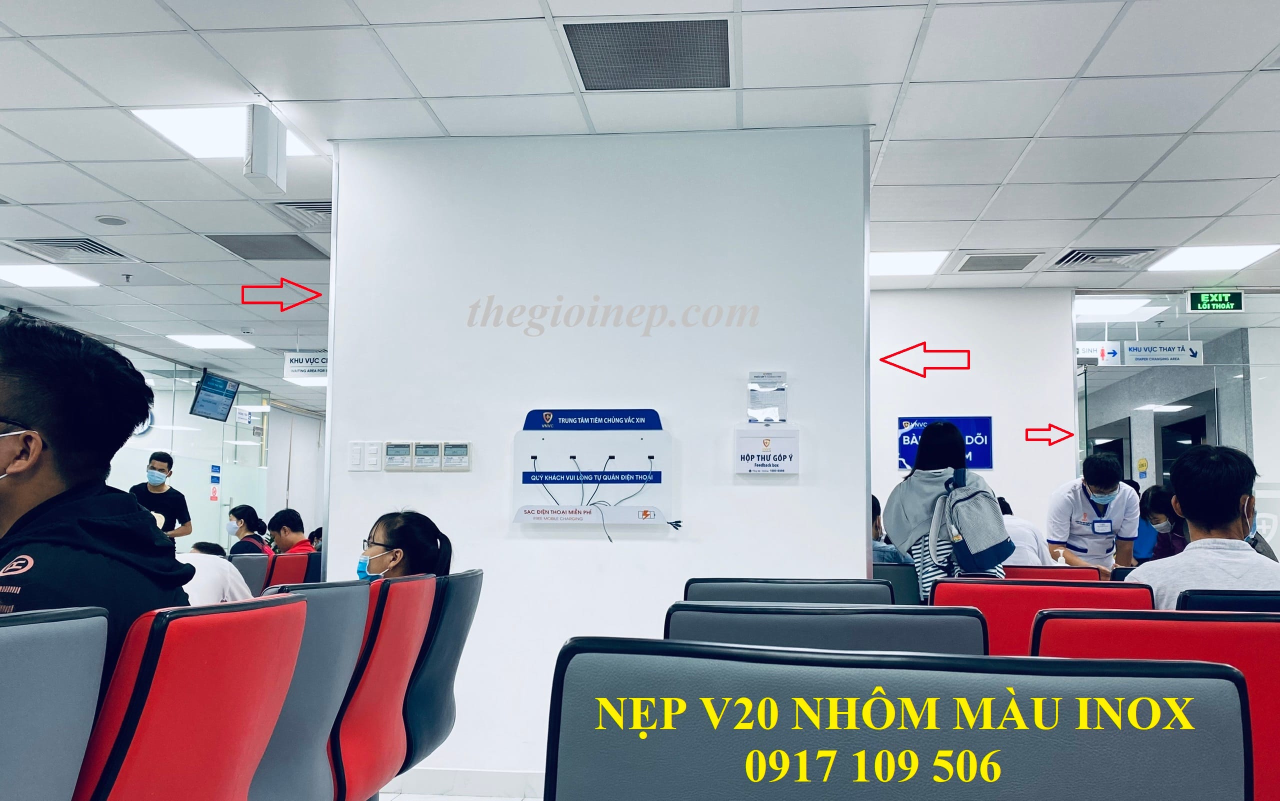 NẸP NHÔM V20 MÀU INOX