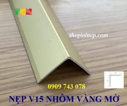 Alternative view of Nẹp Nhôm V15mm Vàng Mờ