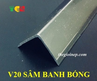 Nẹp Nhôm V20mm Sâm Banh Bóng