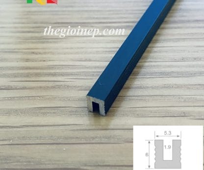 Nẹp Nhôm U5mm Màu Đen