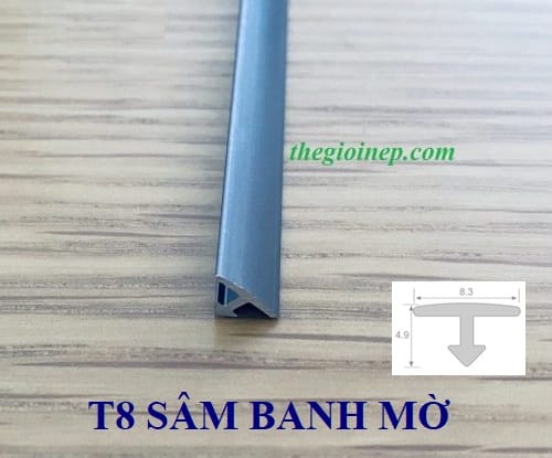 Nẹp Nhôm T 8mm Sâm Banh Mờ