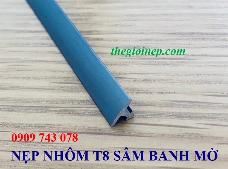 NẸP T8 NHOM MÀU SÂM BANH MỜ