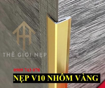 Alternative view of Nẹp Nhôm V10mm vàng bóng