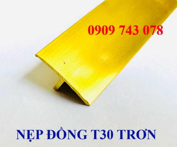 Nẹp Đồng T30mm Trơn