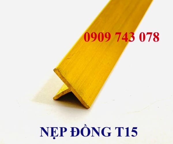 Nẹp Đồng T15 Trơn Thẳng