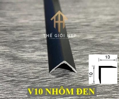 Nẹp Nhôm V10mm Màu Đen