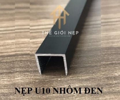 Nẹp Nhôm U10mm Màu Đen