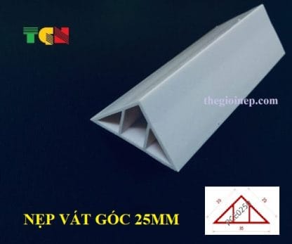 Nẹp Góc Vát 25mm Màu Trắng
