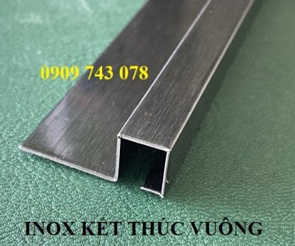 Nẹp Ốp Gạch Dạng Vuông Inox Đen Xước