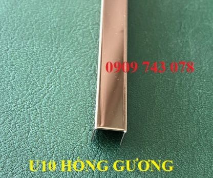 Nẹp U10 Inox Hồng Gương