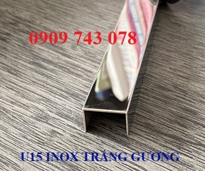 Nẹp U15 Inox Trắng Gương
