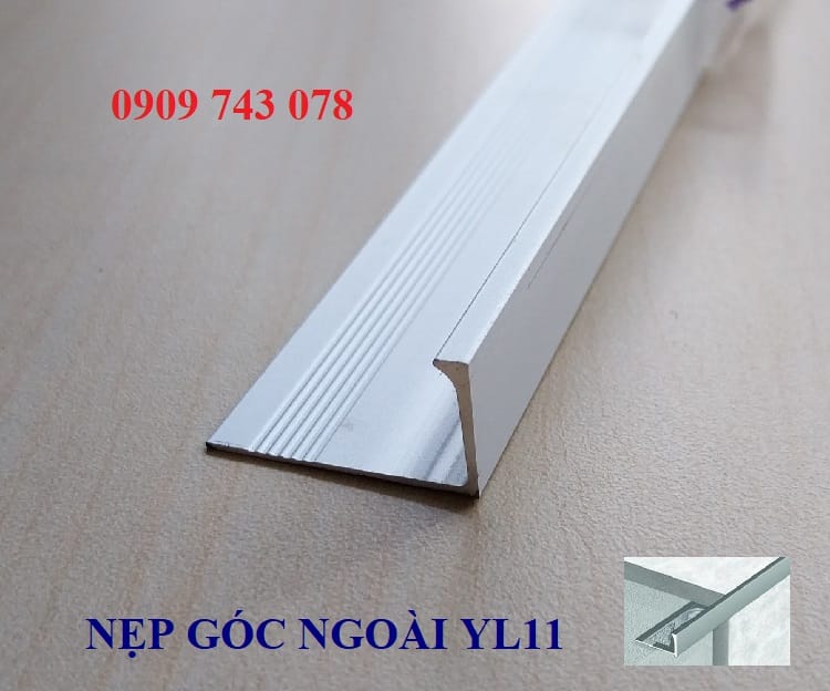 Nẹp Nhôm Góc Ngoài YL11 Màu Nhôm
