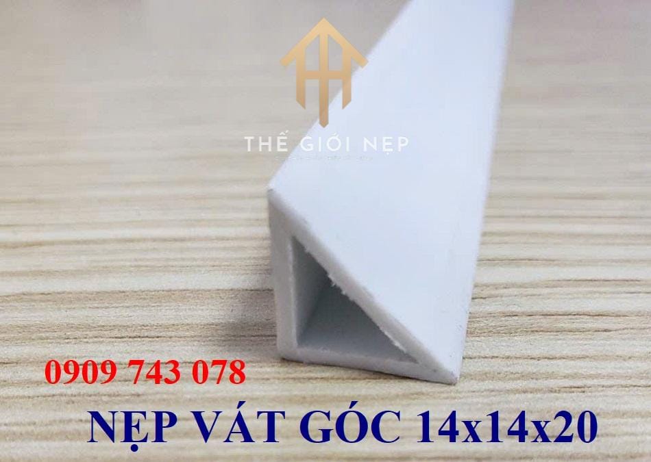 NEP GÓC VÁT 14x14 NẸP VÁT GÓC PVC 14x14
