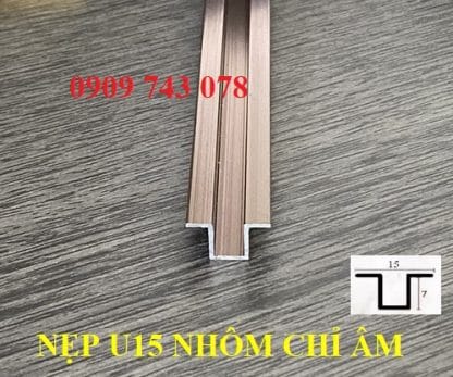 Nẹp Nhôm U15 Ron Âm Màu Hồng