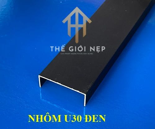 Nẹp U30 Nhôm Màu Đen