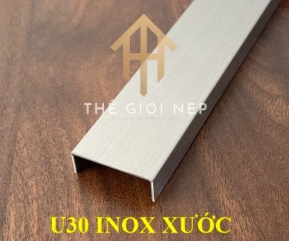 Nẹp U30 Inox 304 Xước Trắng