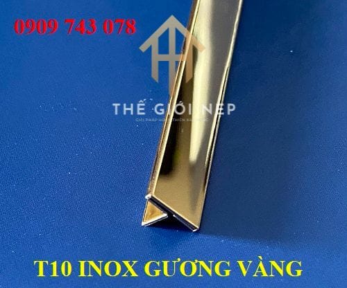 Nẹp T10 Inox Gương Vàng