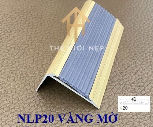 Nẹp Nhôm Mũi Bậc NLP20 Vàng Mờ
