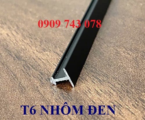Nẹp Nhôm T 6mm Màu Đen